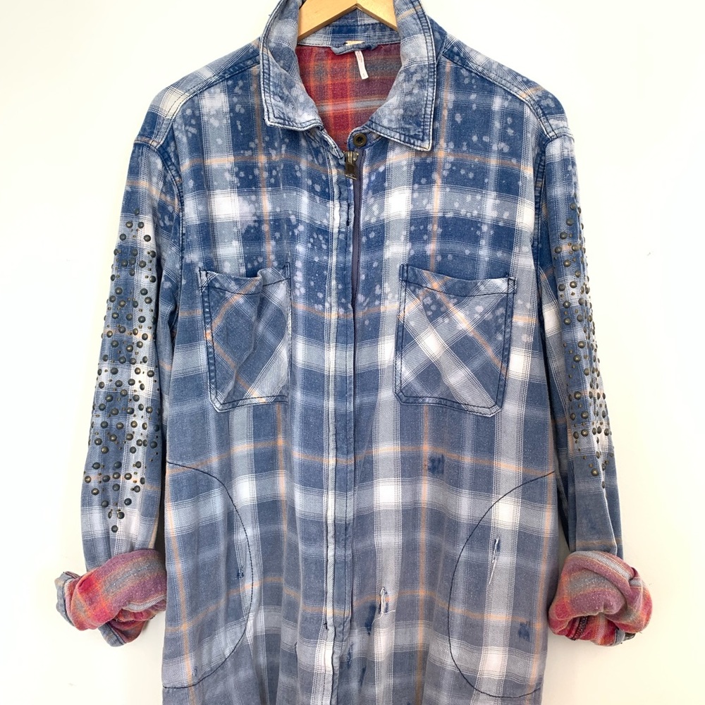 Free People distressed shacket
